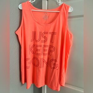 Danskin orange neon active tank